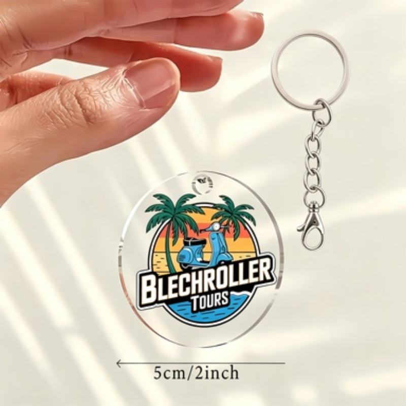 TEMU 50pcs/100pcs Custom Acrylic Keychain Set, Personalized Keychains With Images And Photos, Backpack Charms, Gifts For Couples , Company Logos,