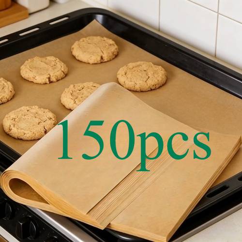 item picture 150 high quality baking paper suitable for cakes bread pizza and suitable for high temperature ovens and air fryers multi functional kitchen liner paper easy to release and clean