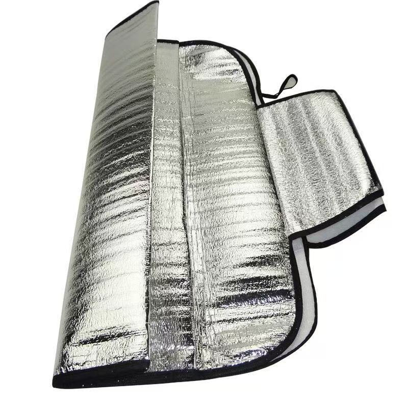 Image of Winter Vehicle Cover For Snow And Ice | Dust Shield And Easy Sunshade Mat, Fits Most Cars, White, Flexible Material, , Sturdy Protection For Outdoor Parking