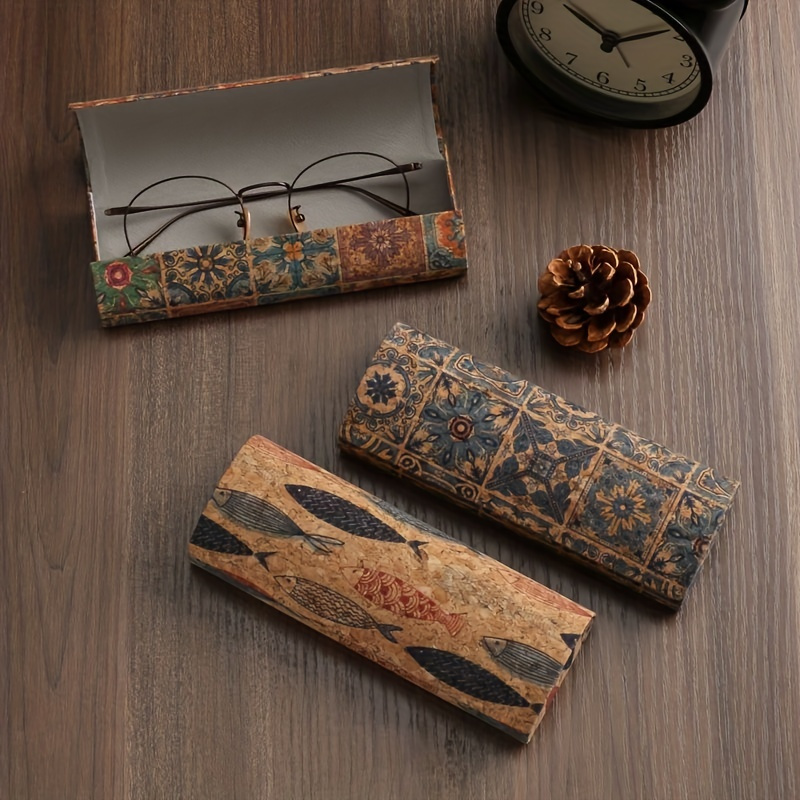 1pc retro glasses case retro glasses case magnetic glasses holder container portable glasses protector accessories details 1