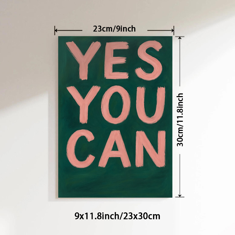 TEMU Poster 2D piatto, senza cornice, con citazioni motivazionali, , stampe con ispiratori, da parete su tela , design minimalista, decorazioni con