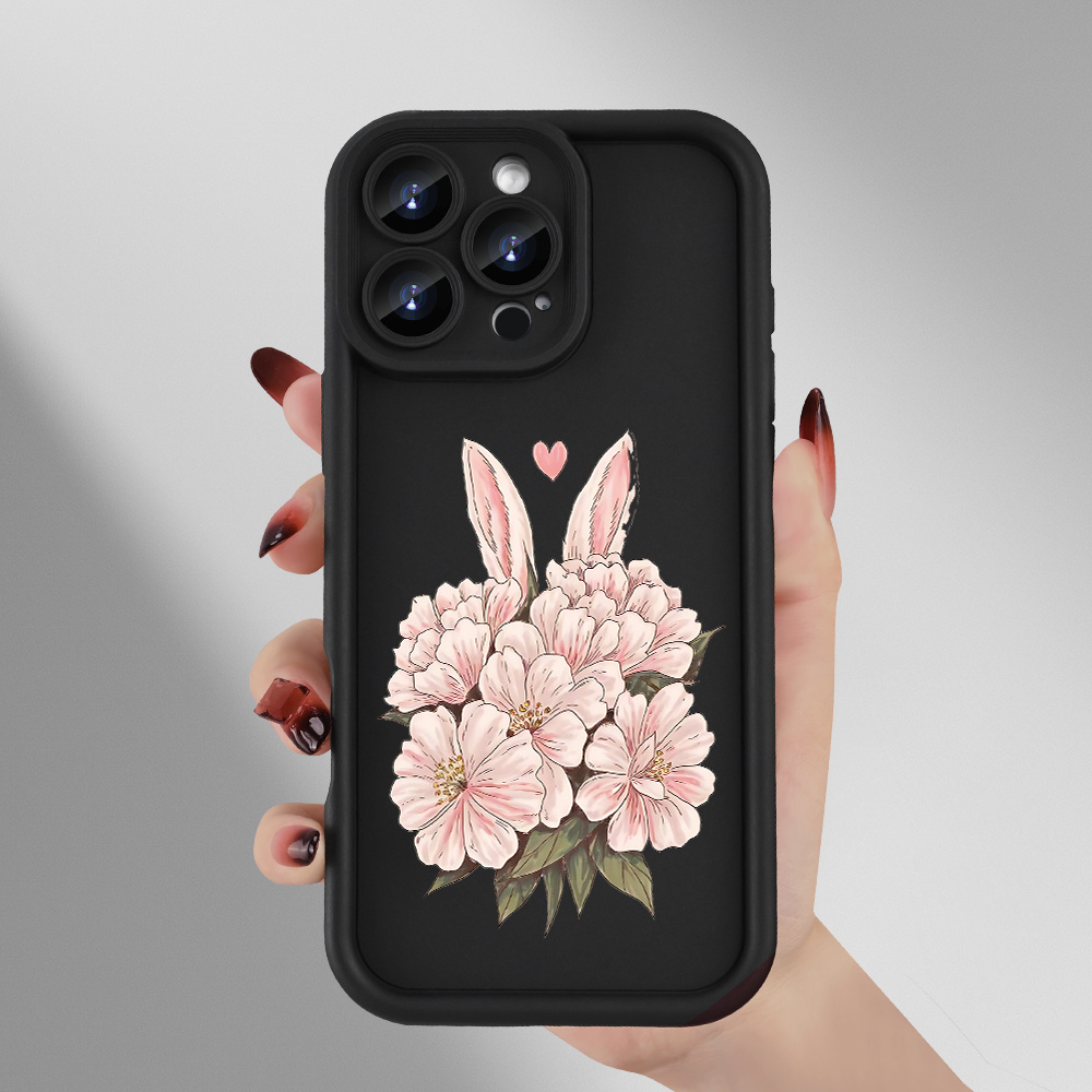 Trendy Easter Bunny Ear Phone Case for Iphone 11/12/13/14/15/16 Plus Pro  Max A Stylish And Soft Protective Gift for New Year'S Or Birthdays