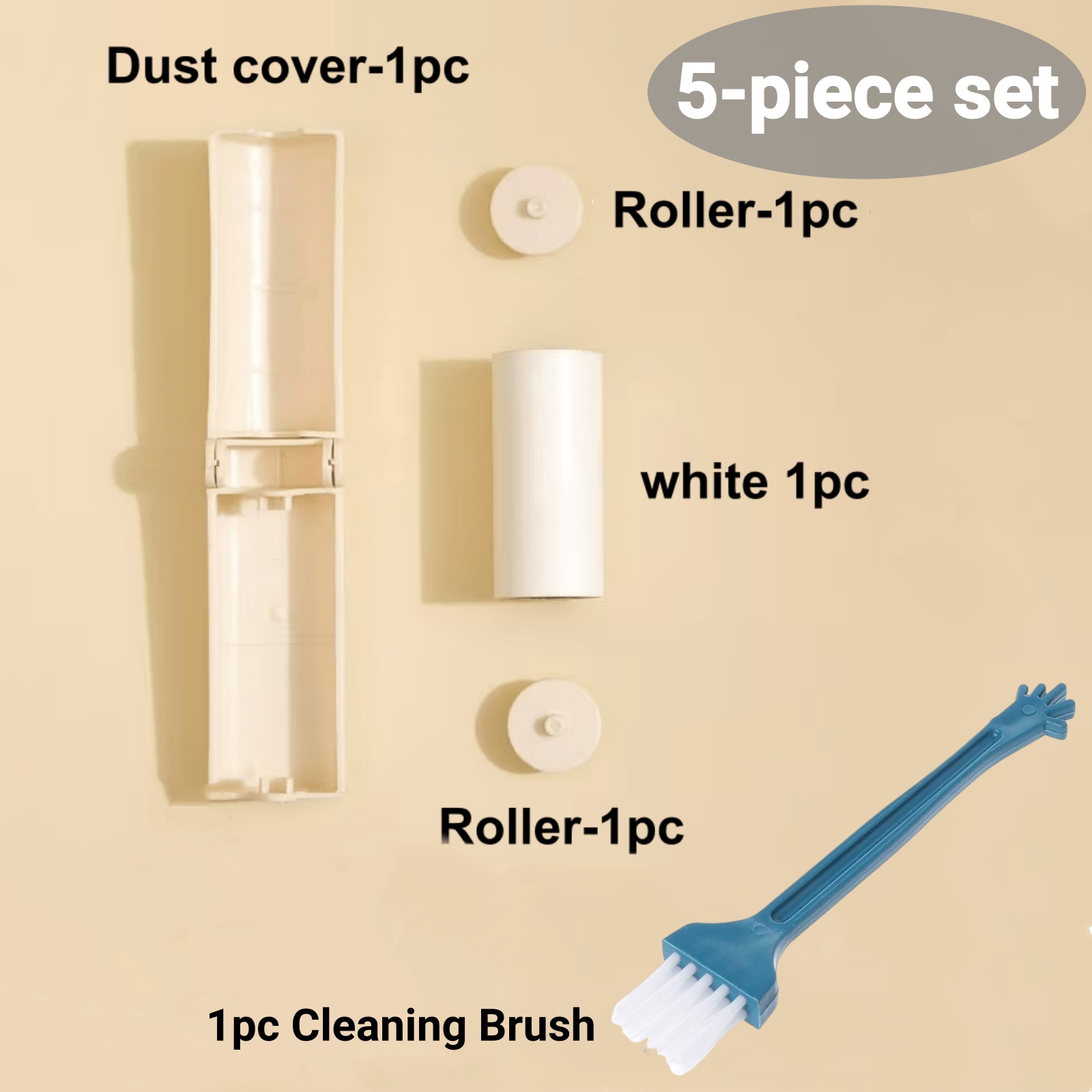 TEMU Foldable Mini Lint Roller, 180° Portable With Dust-proof Cover, Strong Adhesive, Essential For Home, Travel, And Office Clothes Removal, Ideal
