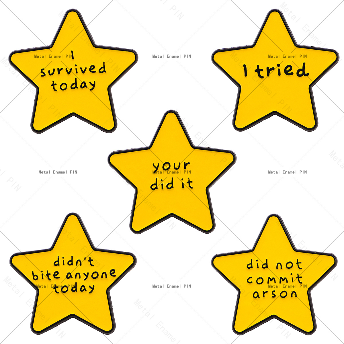 TEMU 5pcs/set Lapel Enamel Pins And Brooches Badge Pins For Backpacks Bags Backpack Cool Decoration Friend For Gifts