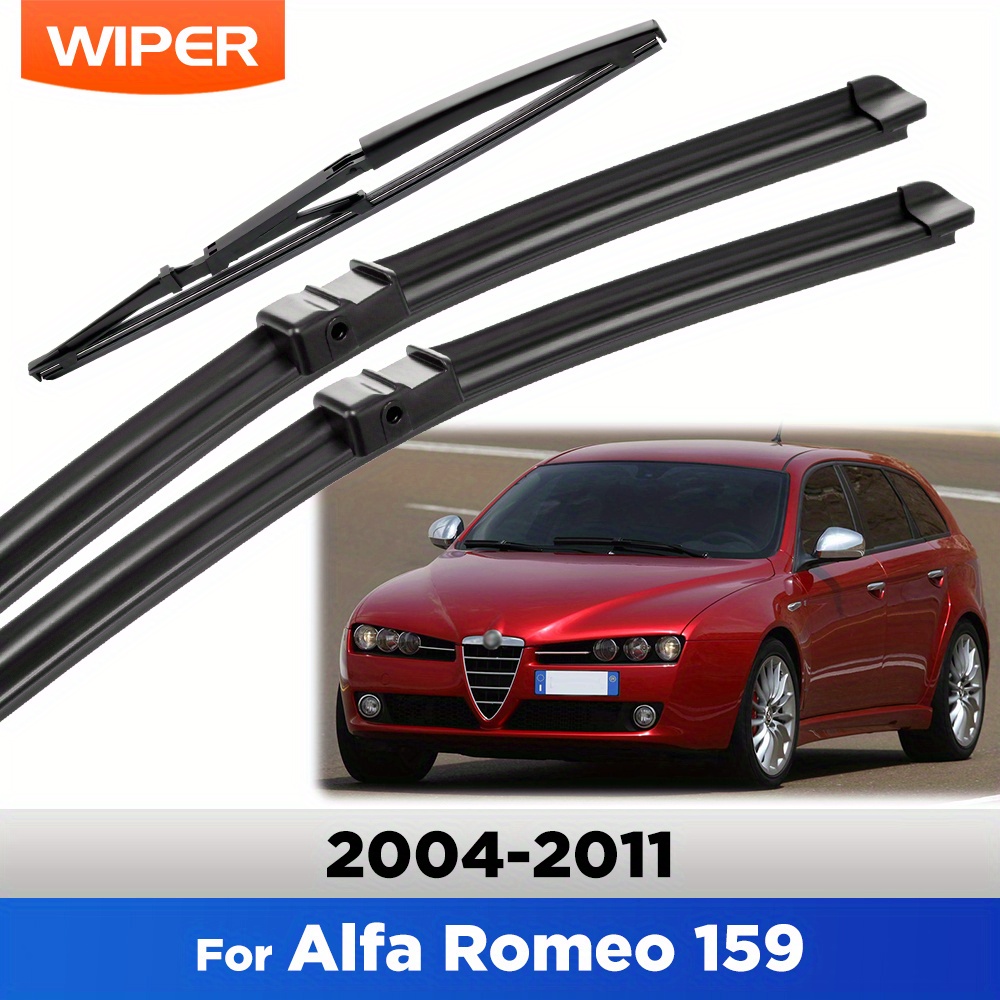 TEMU Wiper Lhd Front & Rear Wiper Blades Set For Alfa 159 2004 - 2011 Windshield Windscreen Window Brushes 22"+18"+13"