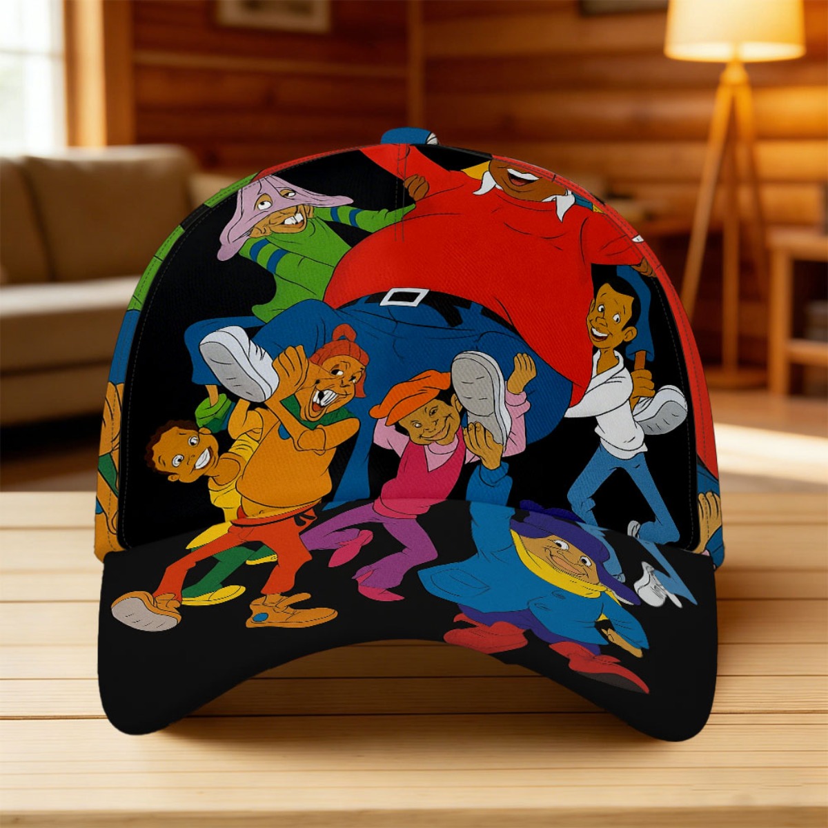 TEMU 1pc Featuring A Cartoon Group Dance Design, This Print Duckbill Hat Is Hand Washable And Built For Outdoor Activities, Making It A Perfect Gift