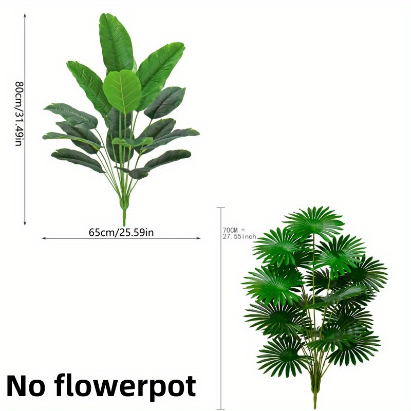 TEMU Artificial Plants - Bird + Round Loose Tail , 2 Sets Of Artificial Plants For Indoor And Outdoor Elegant Decoration, Suitable For Home Office