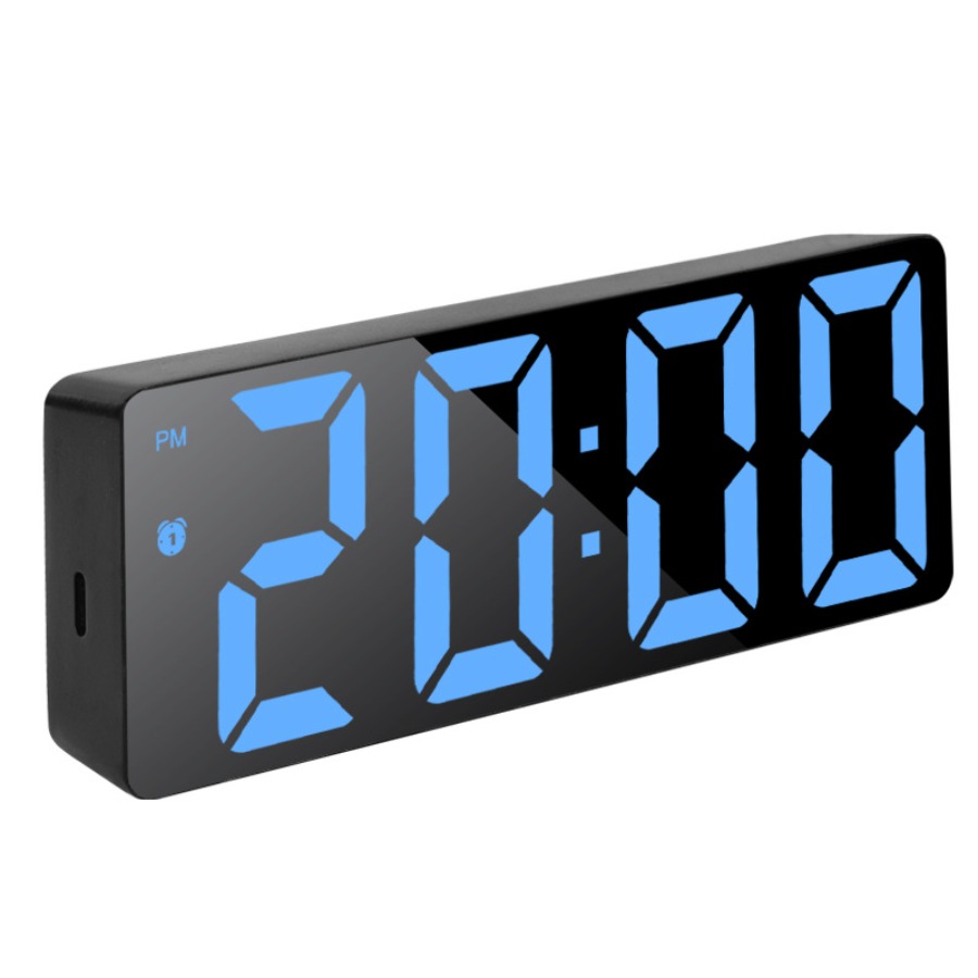 1pc Of Digital Clock, Led Alarm Clock For The Bedroom, Electronic Desktop Clock With Temperature Display, Adjustable Brightness, 12/24 Hour Format, Bedroom Hour Clock (batteries Not Included)