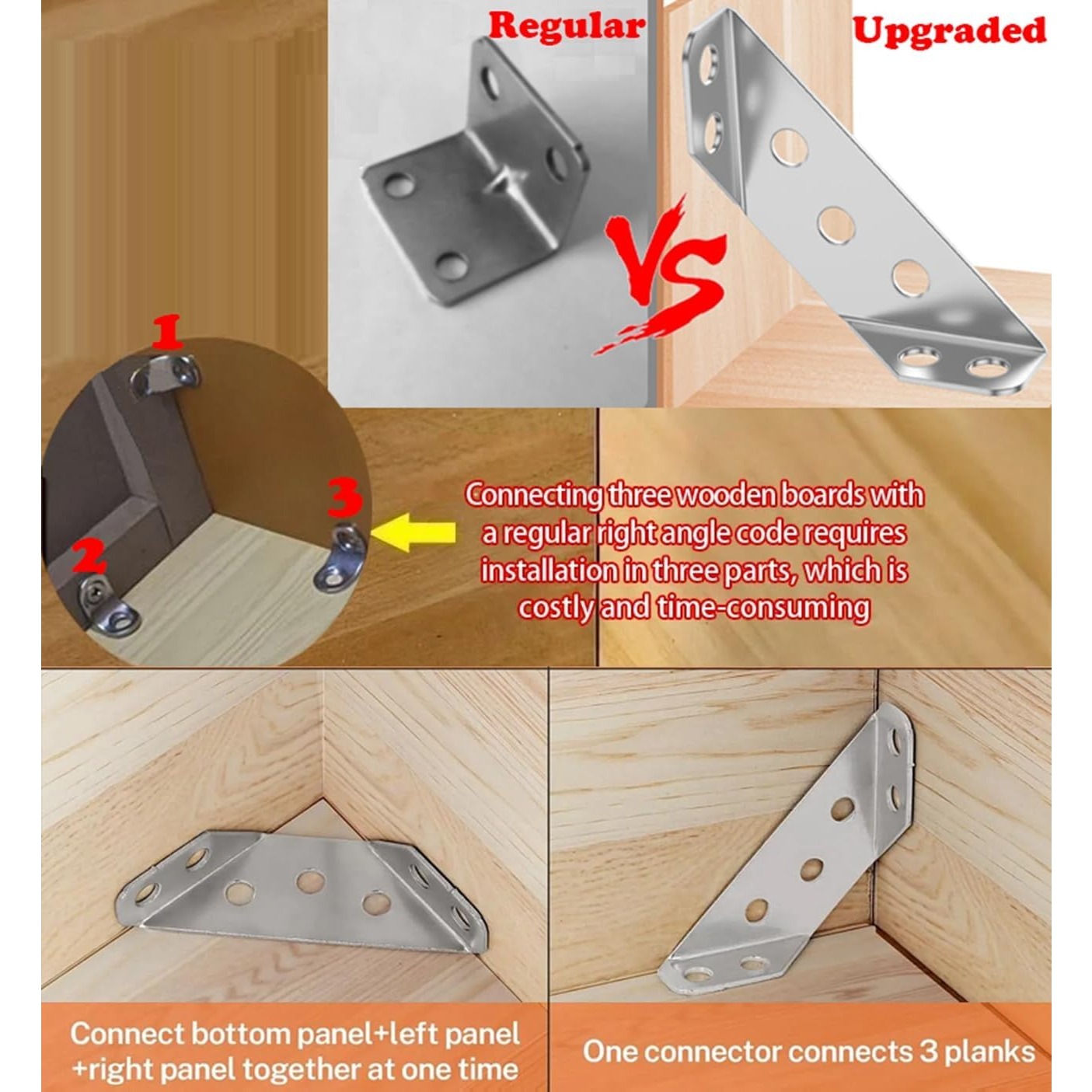 furniture corner connector 20pcs universal l brackets for wood 140pcs screws hardware metal angle bracket corner braces l bracket for shelves table cabinet drawer corner brackets for wood 3
