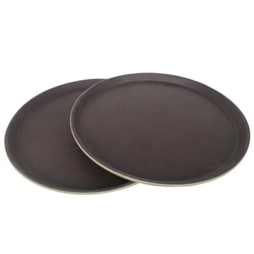 kitchen plastic dinner drinks serving tray non slip 41cm set of 2
