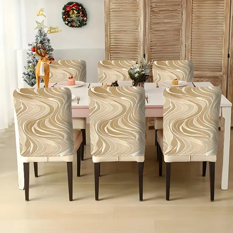 leinen stuhlbezug weihnachtlichem dekorationsmuster