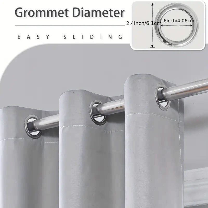 два штора-теплоизолятора, 100% светонепроницаемые, шумопоглощающие, солнцезащитные шторы, затемняющие комнату, из однотонного полиэстера с подкладкой с покрытием, легкие, с верхним отверстием для подвешивания, в современном романтическом минималистичном стиле Детали 10