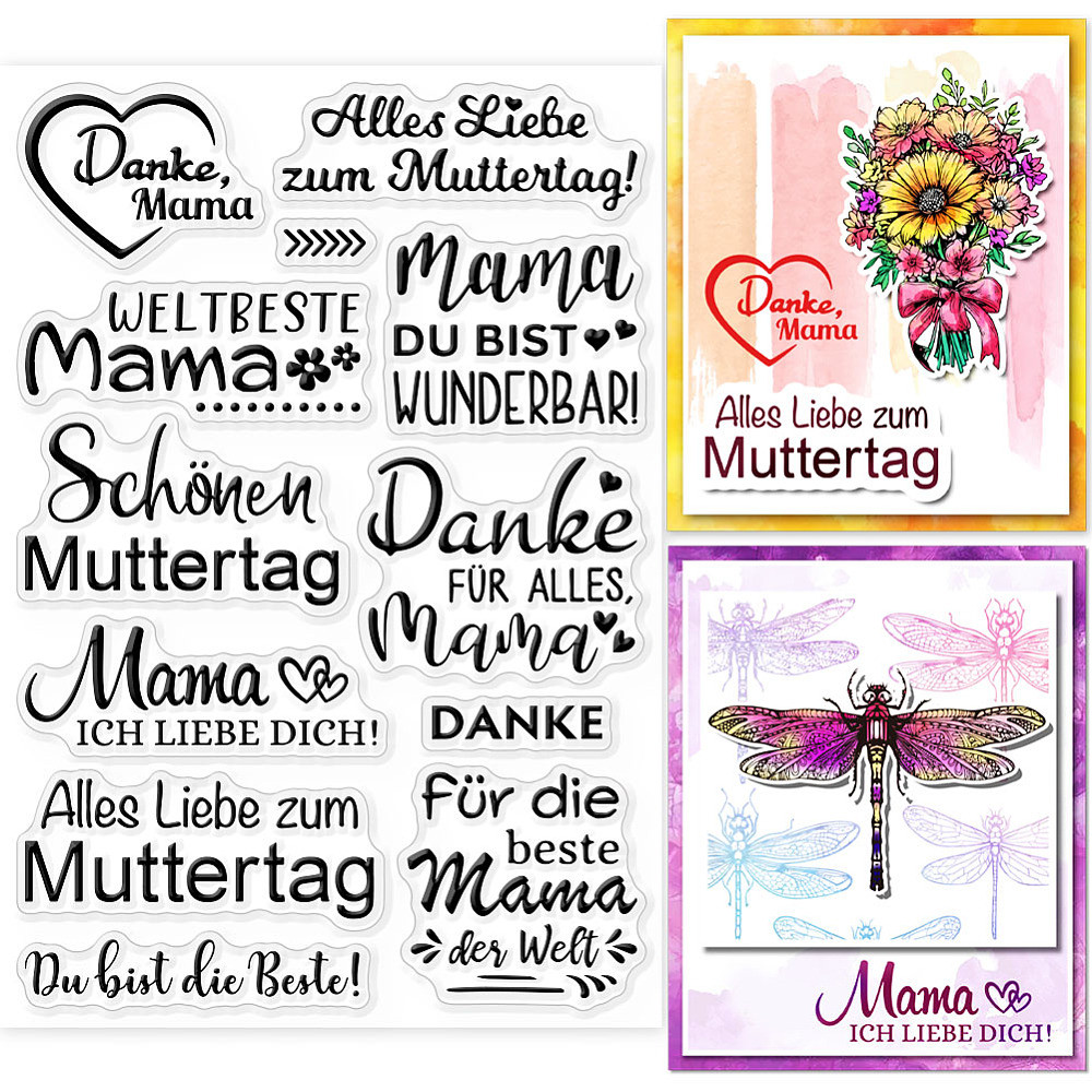 Image of 1sheet German Day Clear Stamps For Cards Making Sayings German Clear Stamp Seals Transparent Stamps For Scrapbooking Photo Album Craft Supplies Stickers Handmade Kit
