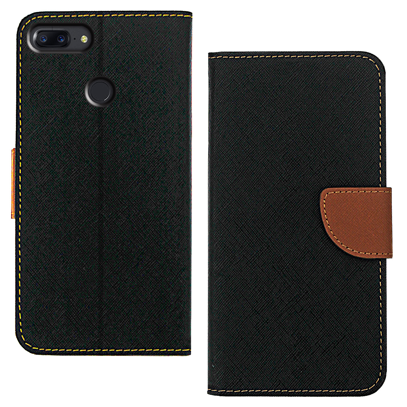 TEMU Shiyena Phone Wallet Cover For Oneplus Models 2, 3, 3t, 5, 5t, 6, 6t, 7, And 7t Pro In Black Leather, Featuring A Magnetic Closure, Stand