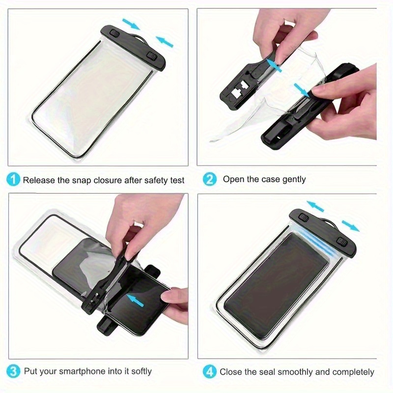 2/4/6/8pcs Waterproof Phone Pouch For IPhone 16/15/14/13/12/11/X/XR/ Xs/7/8/Plus/Pro/Pro Max, Touchscreen Dry Bag For Swimming, Beach& Surf With Anti-Slip Lanyard