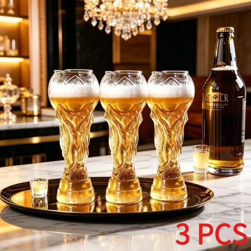 3 pack party beer glasses large capacity gift for watching matches celebrations hand washable reusable bar home party gift for dad boyfriend on valentines day fathers day