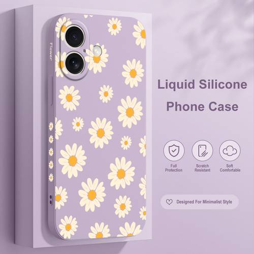 imagen del artículo para teléfono: con margaritas brillantes para iphone 17 17ari 16 15 14 pro 13 mini 12 pro 11 x xr xs 7, cubierta de moda, carcasa anticaídas