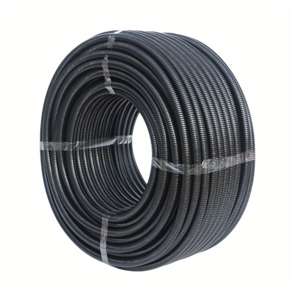 E-shop 7m Split-Loom-Schlauchleitung, Flexibler Kabelschutzrohr, Schwarzes Wellpappe-Kabelschutzmantel für TV-Kabel, Gartenlichter und Haustierkabel –