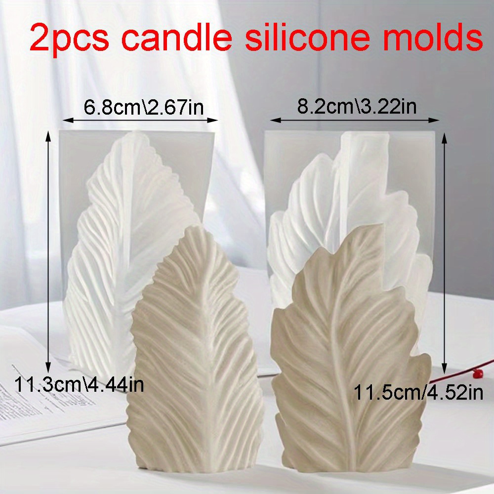 Image of Candle Silicone Mould 1-2pcs Coral Scented Candle Making Kit Easy Style Gypsum Resin Mold Gift For Craft Lovers Fall Decor Home Decoration Candlelight Dinner Ornaments