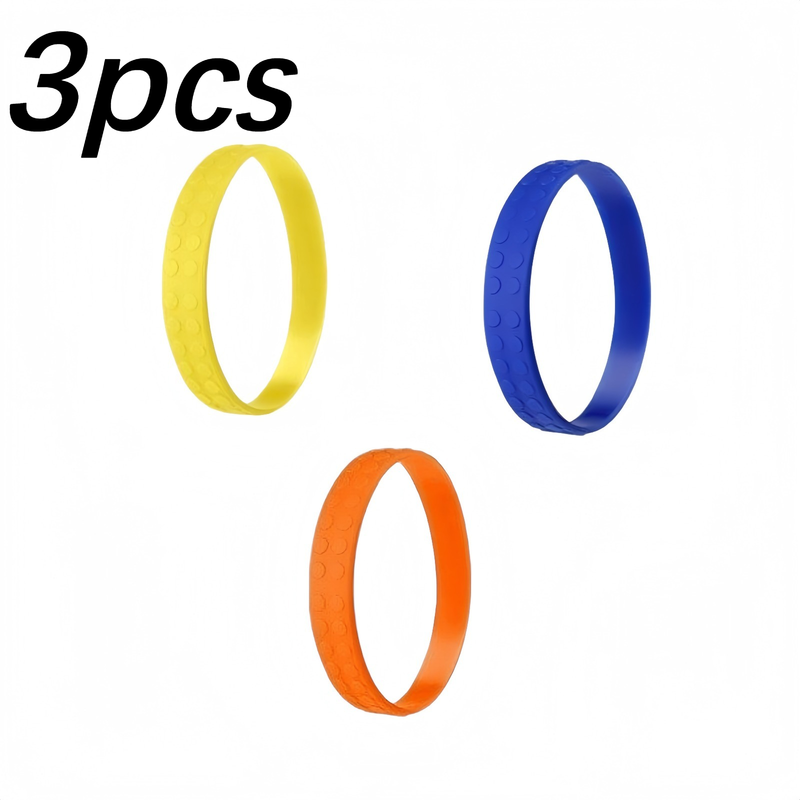 TEMU Bandes de résistance en à pois antidérapantes - Lot de 3 , orange et jaune, avec niveaux de résistance codés par couleur, portables et faciles à