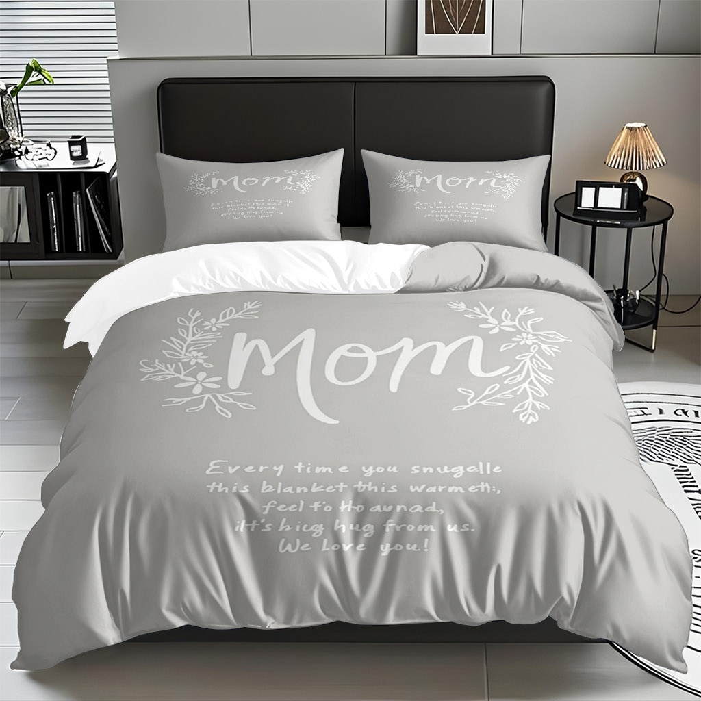 TEMU A 2/3pcs Bedding Featuring A Mother's Hug Design, Ultra Hd Digital Printed Duvet Cover Set (1 Duvet Cover   1/2 Pillowcases, No Inner Filling),