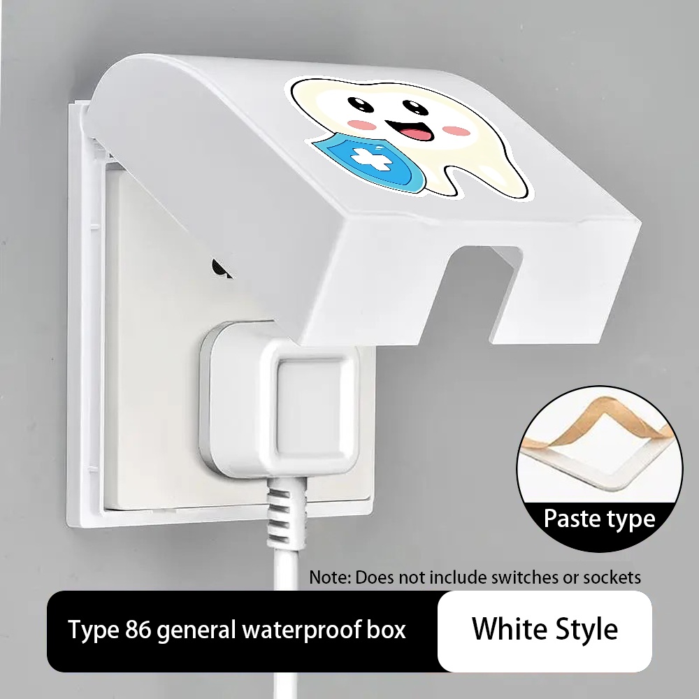 Cute Tooth with Blue Shield Plastic Socket Cover