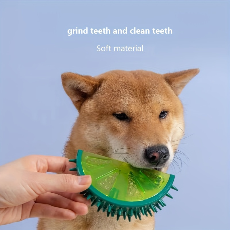 1pc freezable pet teething chew toy, fruit lemon pineapple