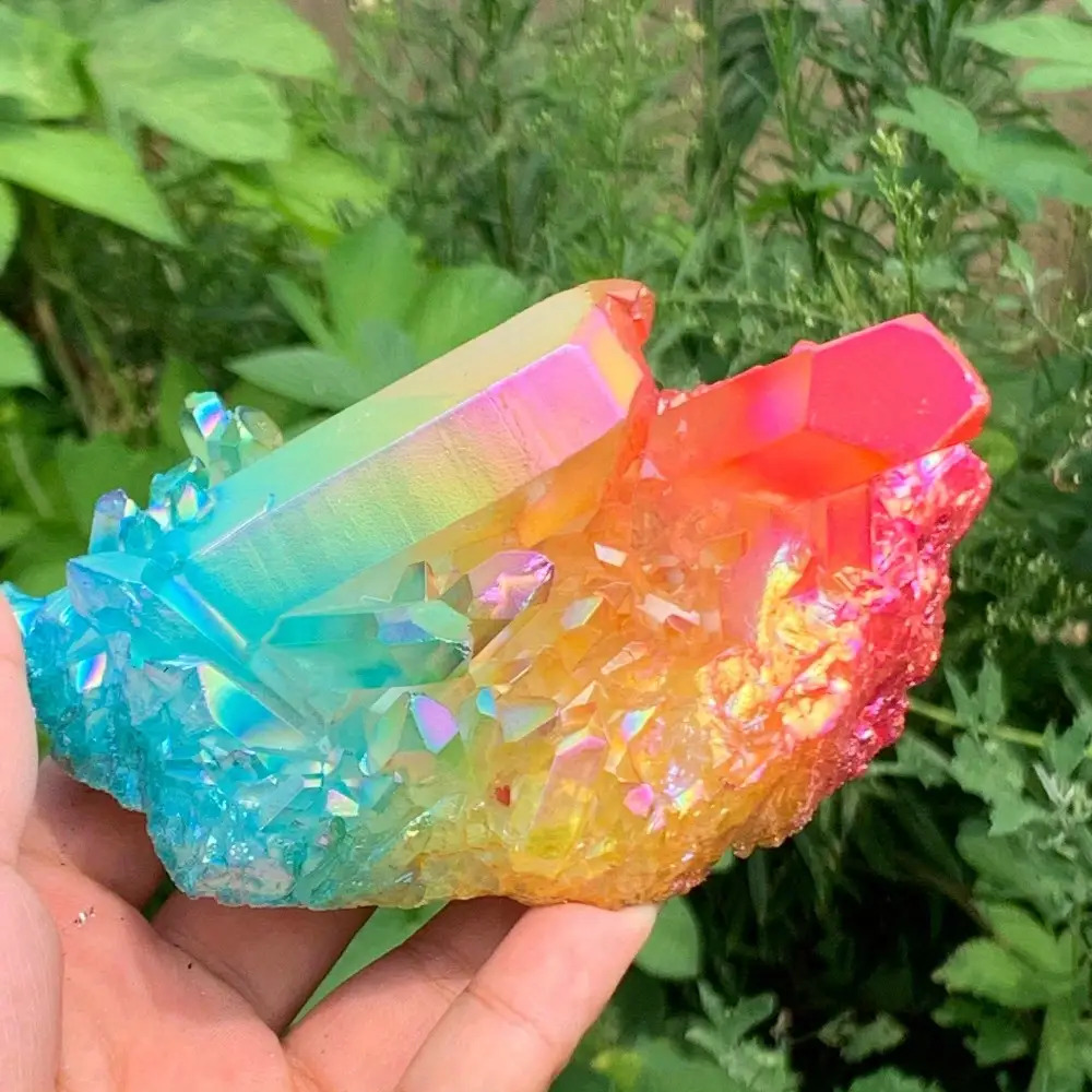 TEMU Colored Crystal Formations Featuring Vibrant And Shimmering Hues, Perfect For Casual Use, Can Serve As Gifts For Holidays, Birthdays, And