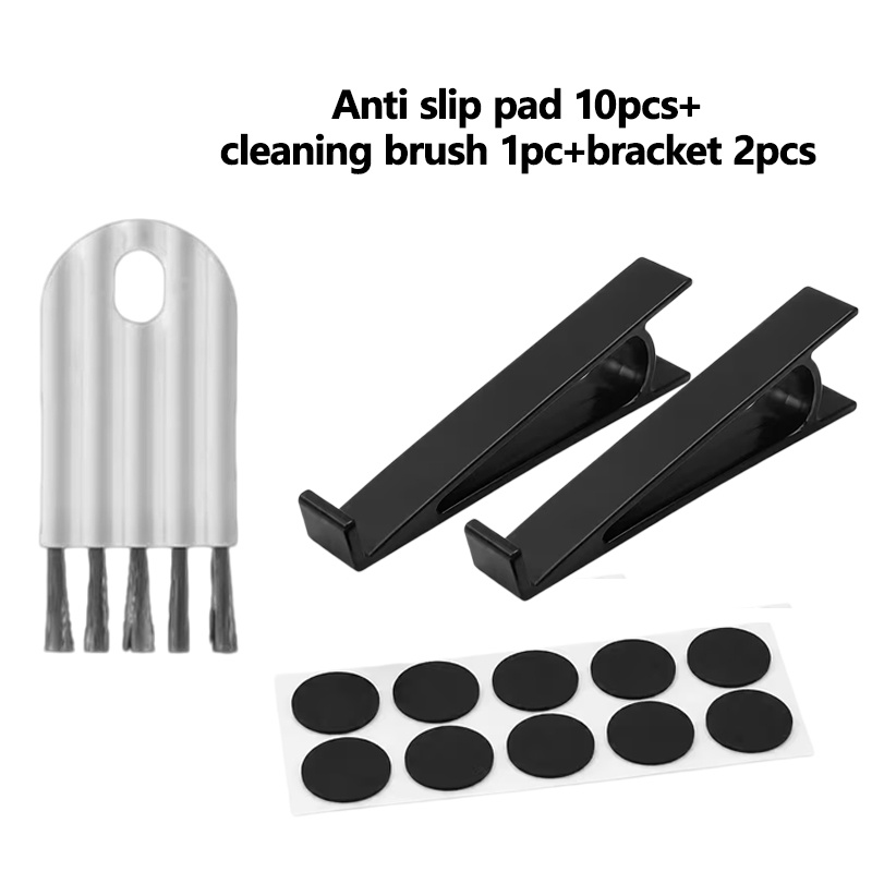 TEMU Keyboard Stand Set - Includes Anti-slip Pads And A Dusting Brush, Anti-slip Tilted Keyboard Stand, Suitable For Desktop Computers And Laptops