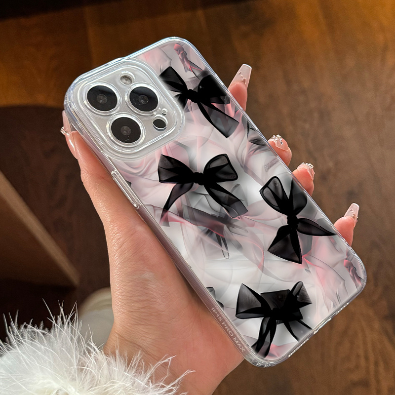 a bow patterned phone case suitable iphone 16 15 14 13 12 11