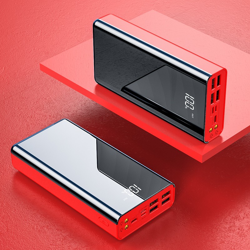 TEMU 60000mah Portable Mobile Power Bank, 22.5w Charging Digital Display, Outdoor Travel Camping Light, Fast Charging Reserve Battery Pack, Fast