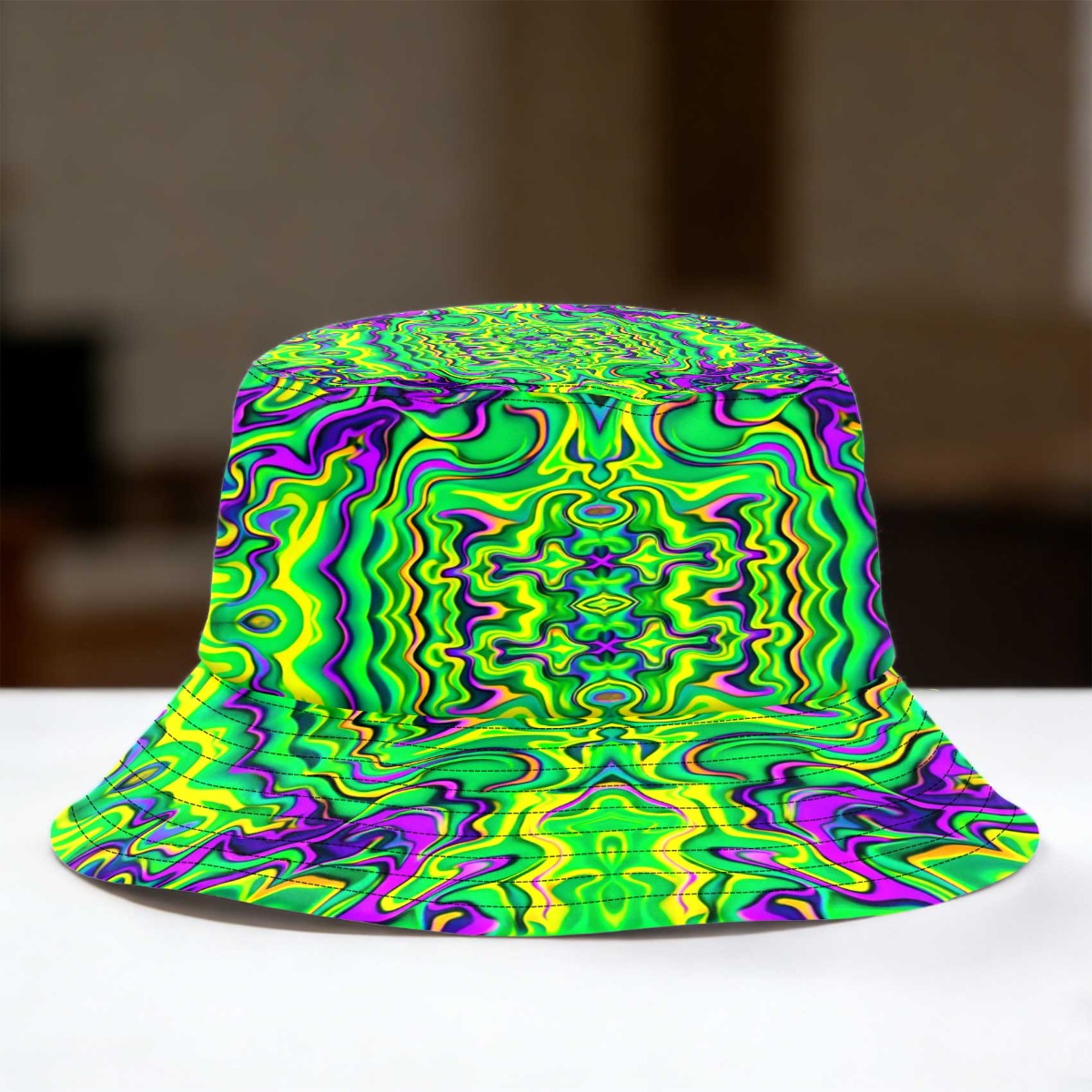 TEMU 1pc Neon Fluid Bucket Hat For Casual Attire Versatile Hat Suitable Making It Ideal For Travel Gifts For Women Men