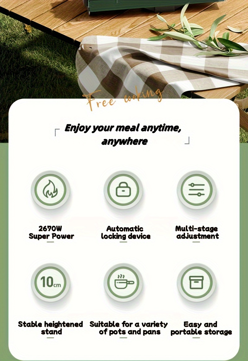 1pc folding stove convenient outdoor grilling and boiling water folding stove   portable stainless steel backpacking stove with safety lock and     energy saving outdoor camping stove for hiking camping cooking Product details 1