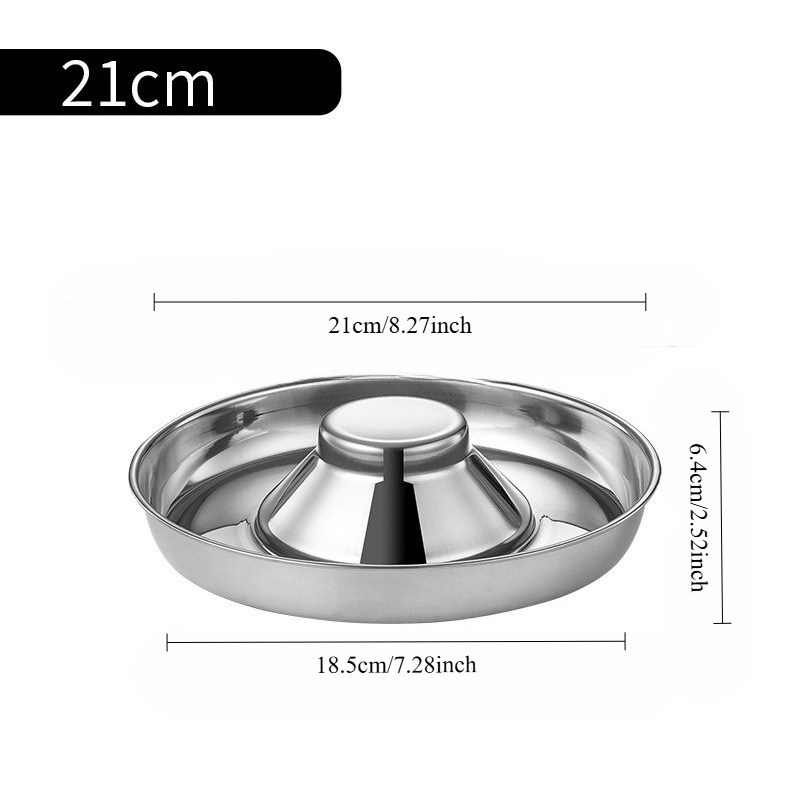 Image of 2pcs Dog Bowl Cat Bowl Many Kittens And Puppies Choke-proof Dog Bowl Dog Bowl Stainless Steel Bowl 8.26 Inch Dog Bowl.