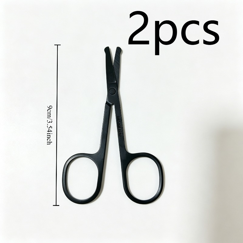 TEMU 2pcs Professional Pet Grooming Scissors - Stainless Steel With Safety Rounded Tips, Ideal For Dogs And Cats, Complete Trimming, Pet Grooming