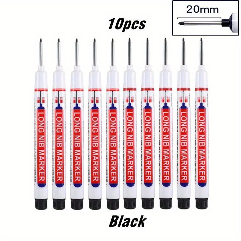 20 piezas, punzón de metal multifuncional de 20 mm de profundidad, punta larga, 20 piezas, herramienta de marcado de decoración de carpintería de baño