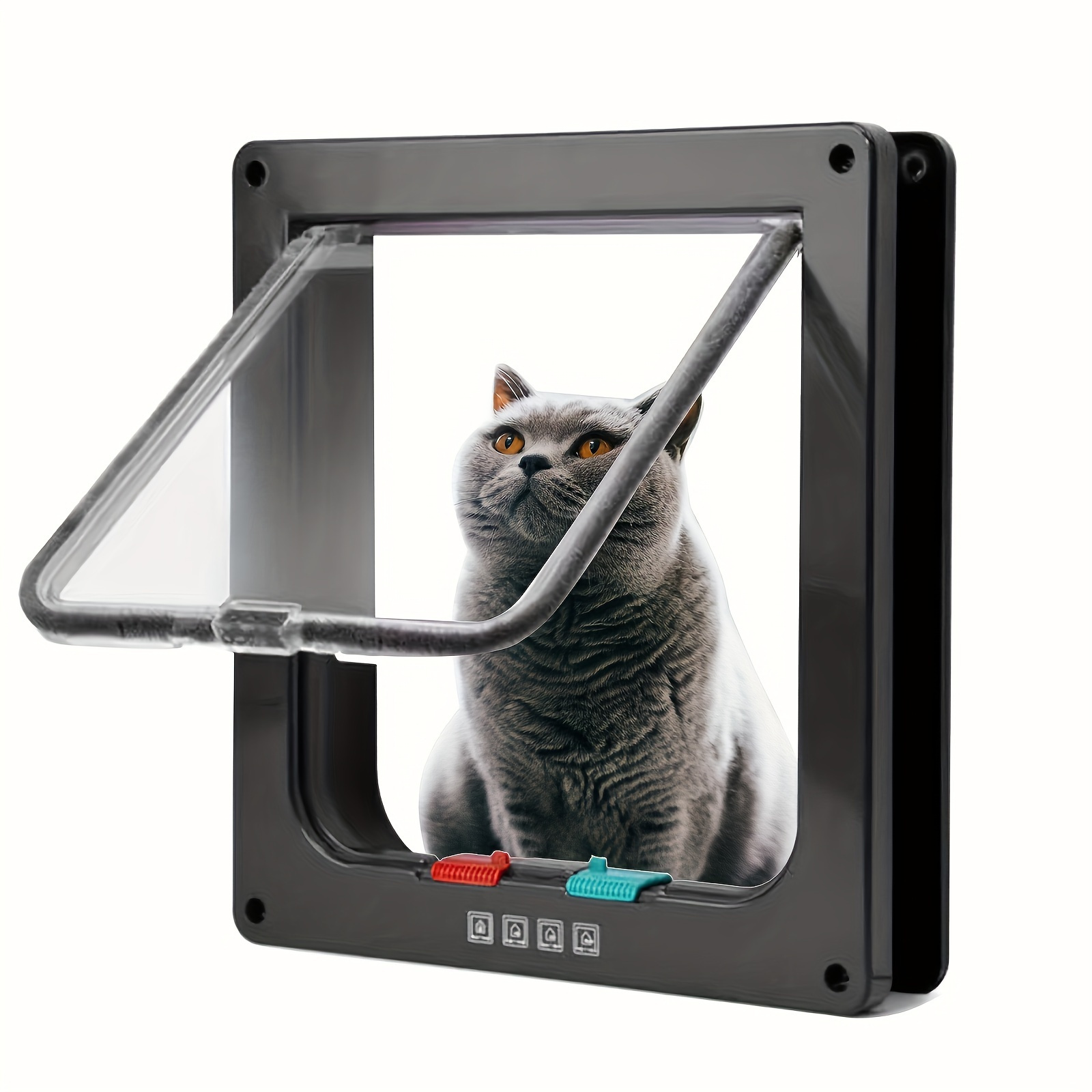 

Locking Pet Door - Weatherproof & Insulated Flap For Dogs And Cats, , Abs Material