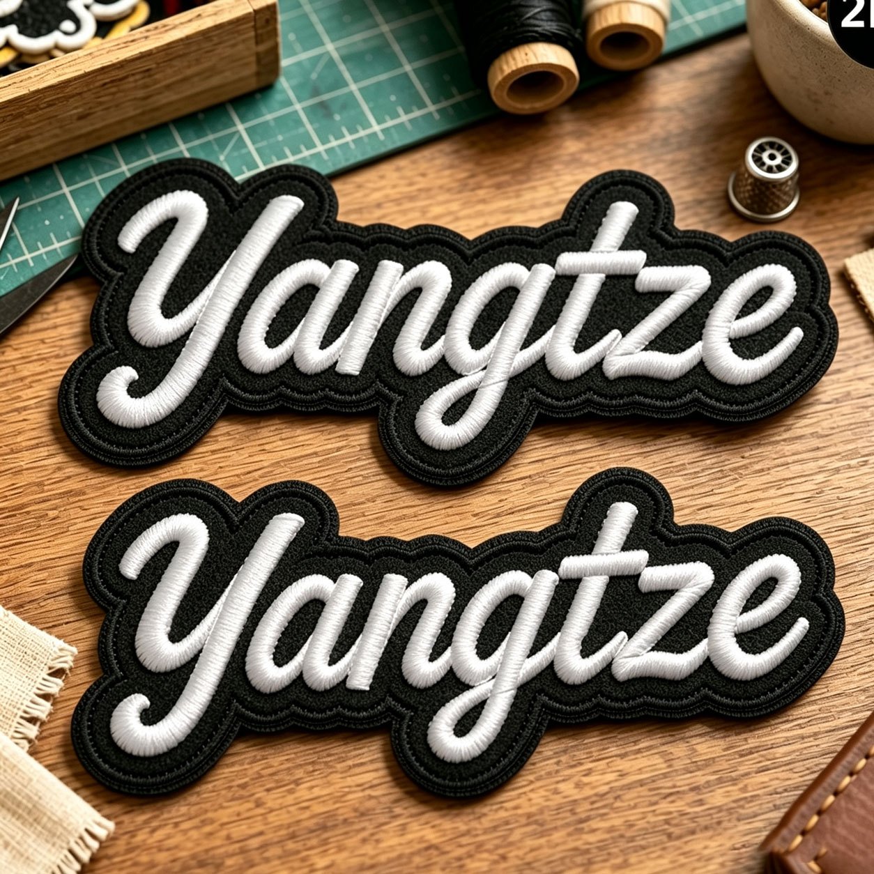 TEMU 2pcs Custom Embroidered Name Patches, Personalized Text Fabric Badges With Black Felt Backing, Iron-on Or Sew-on Name Labels, Custom Name Patch