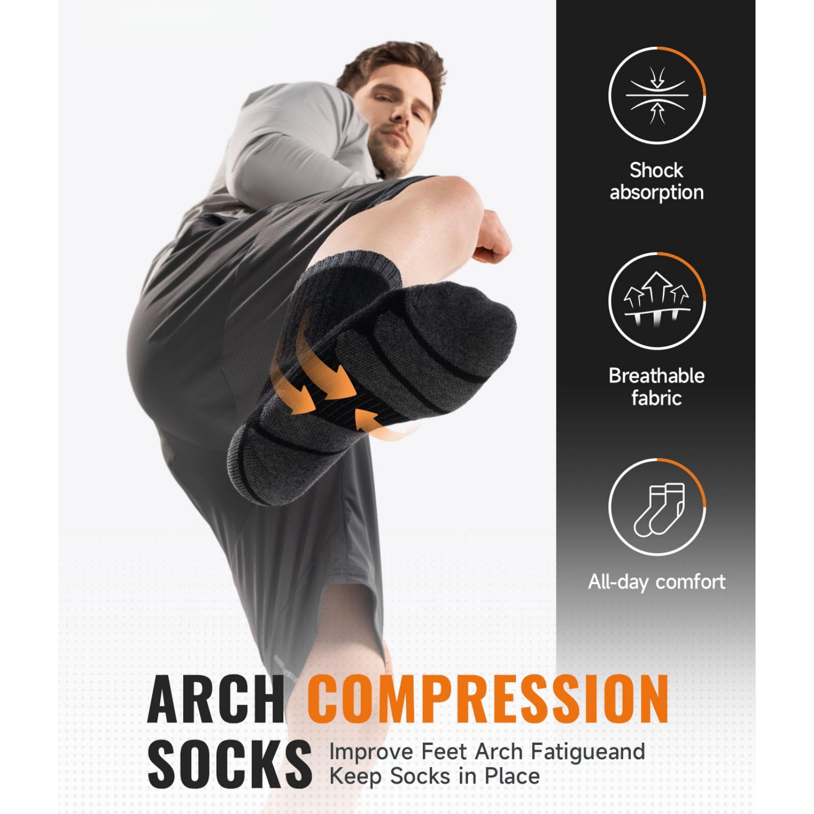 3 Pairs Men's Merino Wool Socks for Winter Activities