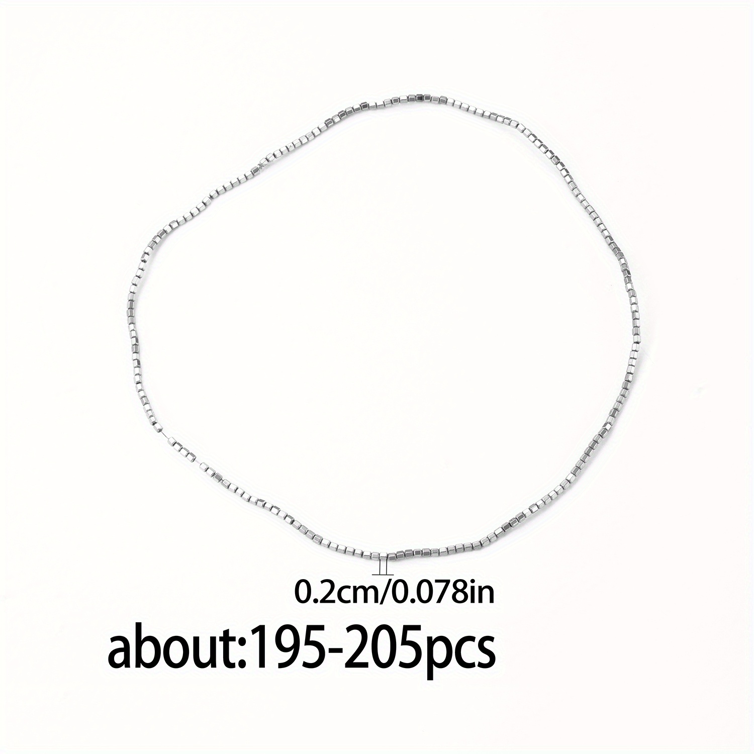 TEMU 2mm Natural Stone Exquisite Elegant Silvery Hematite Hexagon Loose Spacer Beads For Charm Making Bracelet Necklace Accessories, For Christmas