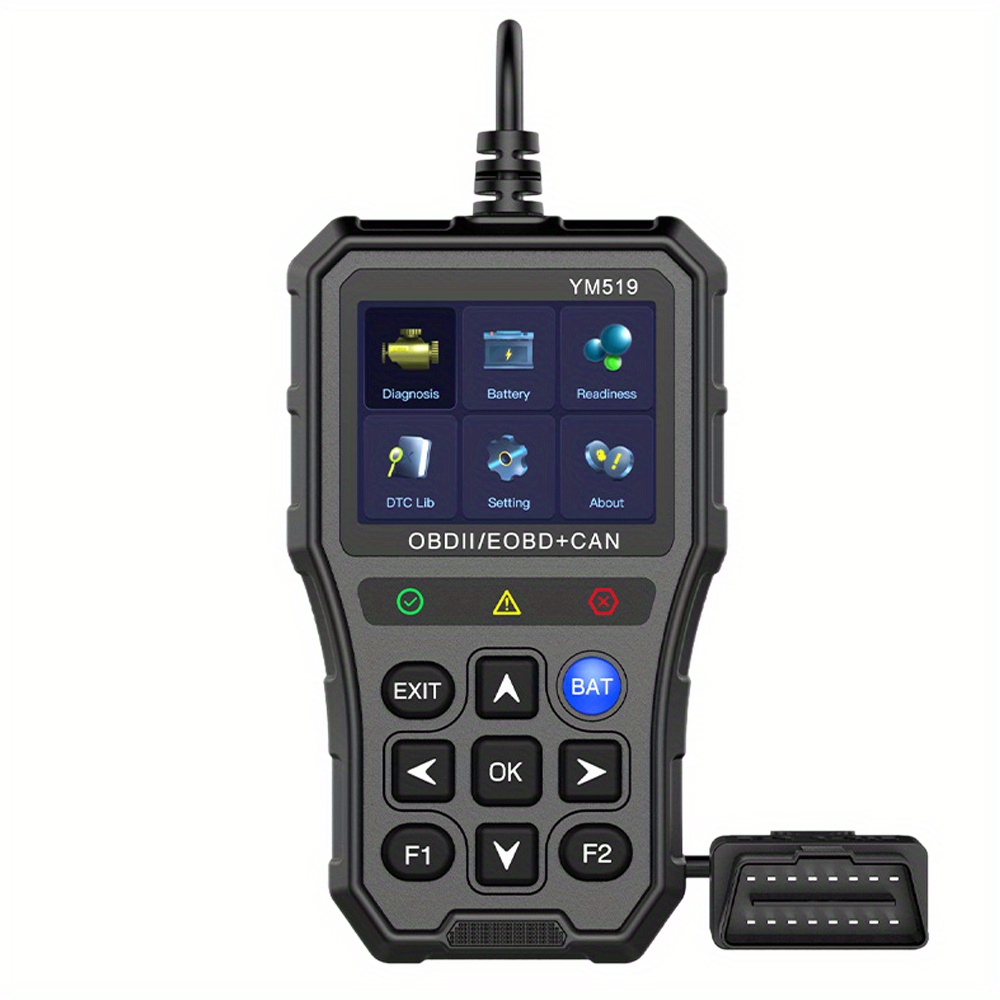 TEMU Check Engine System Code Reader Ym519 Read Vehicle Information Multi-language Fault Code Scanner Battery Tester Code Reader Car Diagnostic Tool,
