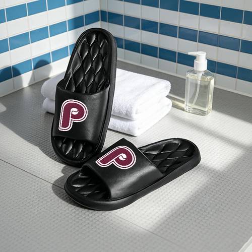 1 pair philadelphia p letter mens sports slippers stylish bedroom slippers outdoor beach slippers hotel slippers and travel slippers suitable for pool travel and beach wear