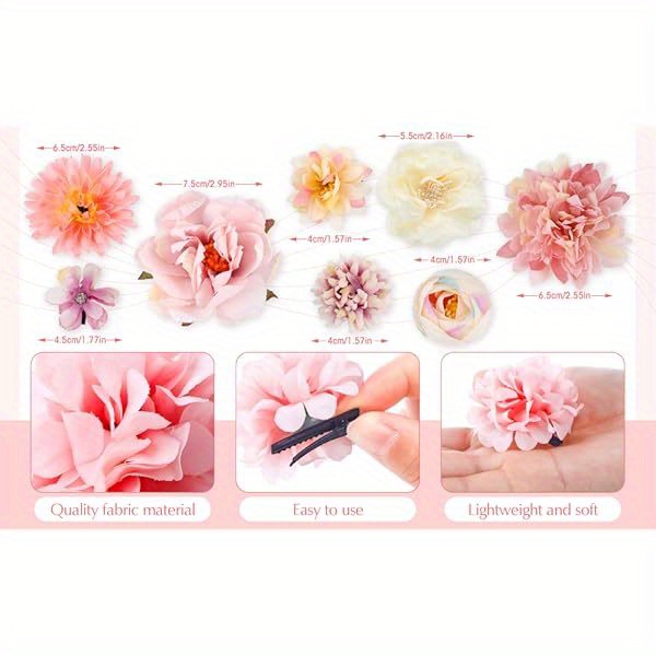 21pcs   clips for women - boho   clips with green stems, elegant floral hairpins for weddings, bridal accessories, and formal events, wedding hair accessories, wedding hairpins, sophisticated style, durable hairpins Product details 2