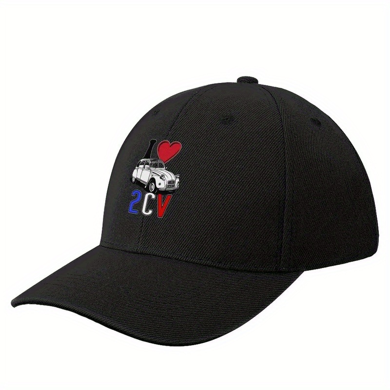 

Casquette de Baseball "I Love 2CV" - Polyester Noir, PVC Souple, Lavable en Machine, Chapeau d'Été Sportif pour Hommes et Femmes, Casquette de Plage|Broderie Colorée|Chapeau Lavable en Machine