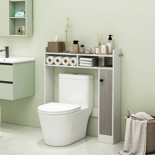 over the toilet storage cabinet freestanding bathroom space saver w 2 adjustable shelves 2 open compartments shelf anti kit toilet storage rack for bathroom laundry
