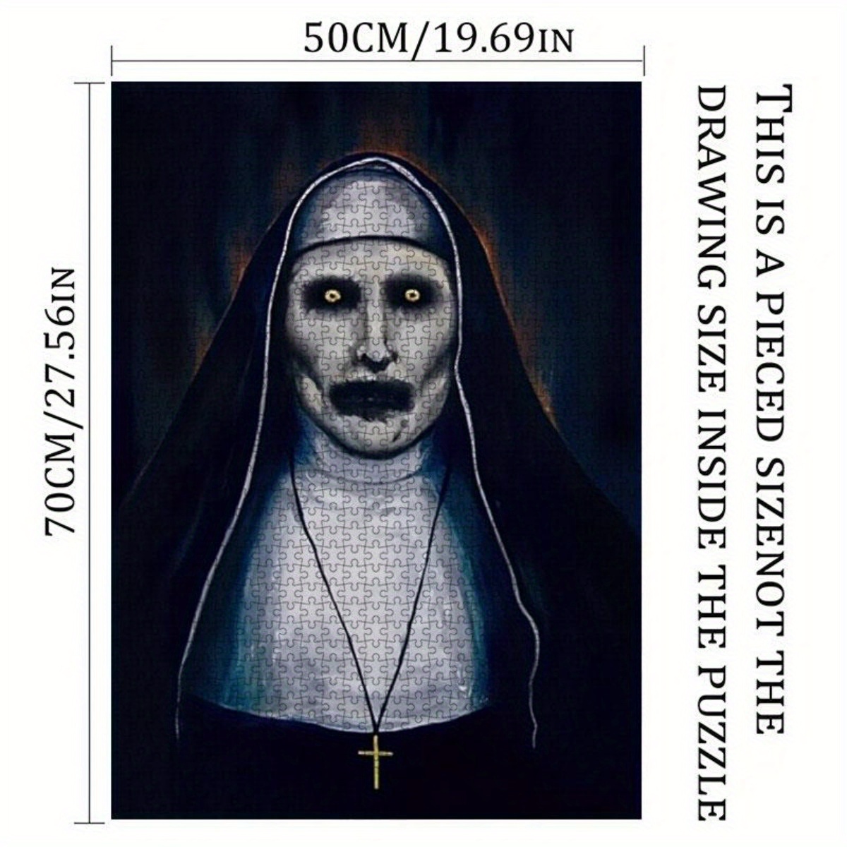 1000pcs Terrifying Nun Thriller Puzzle for Horror Fans
