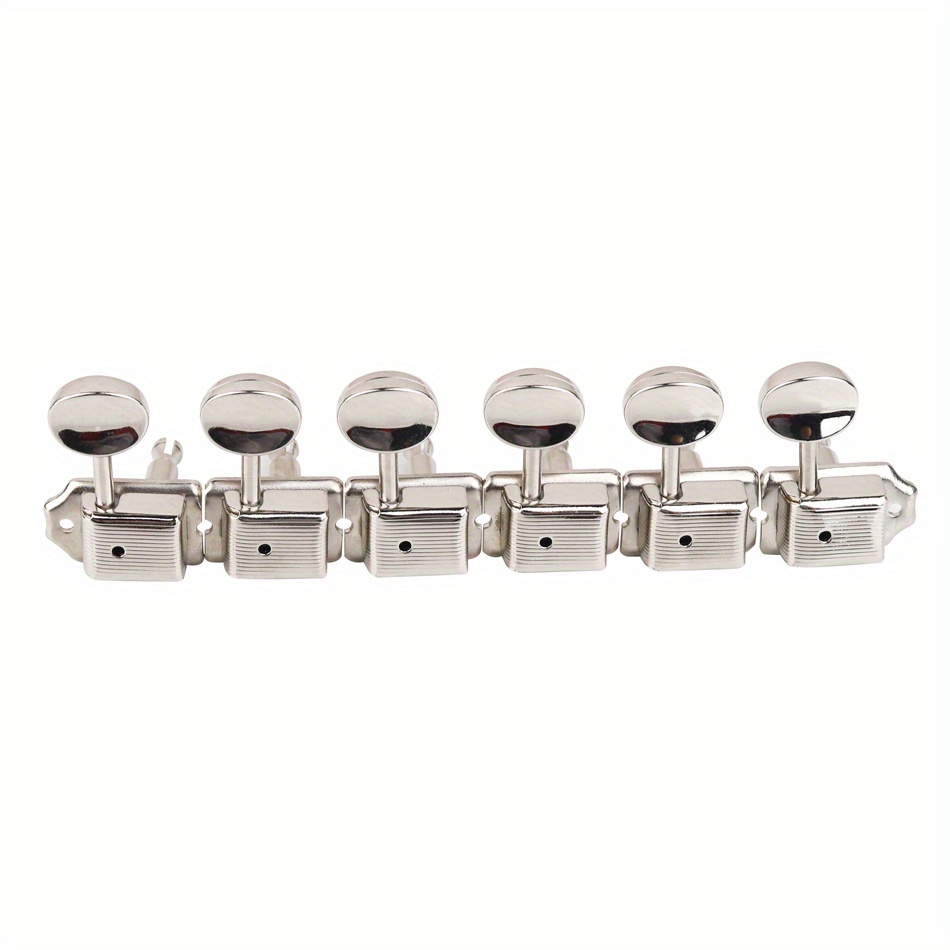 One Set of 6-in-Line 6R Nickel Silvery Vintage Electric Guitar Machine Heads Tuners Tuning Key Pegs Guitar Accessories