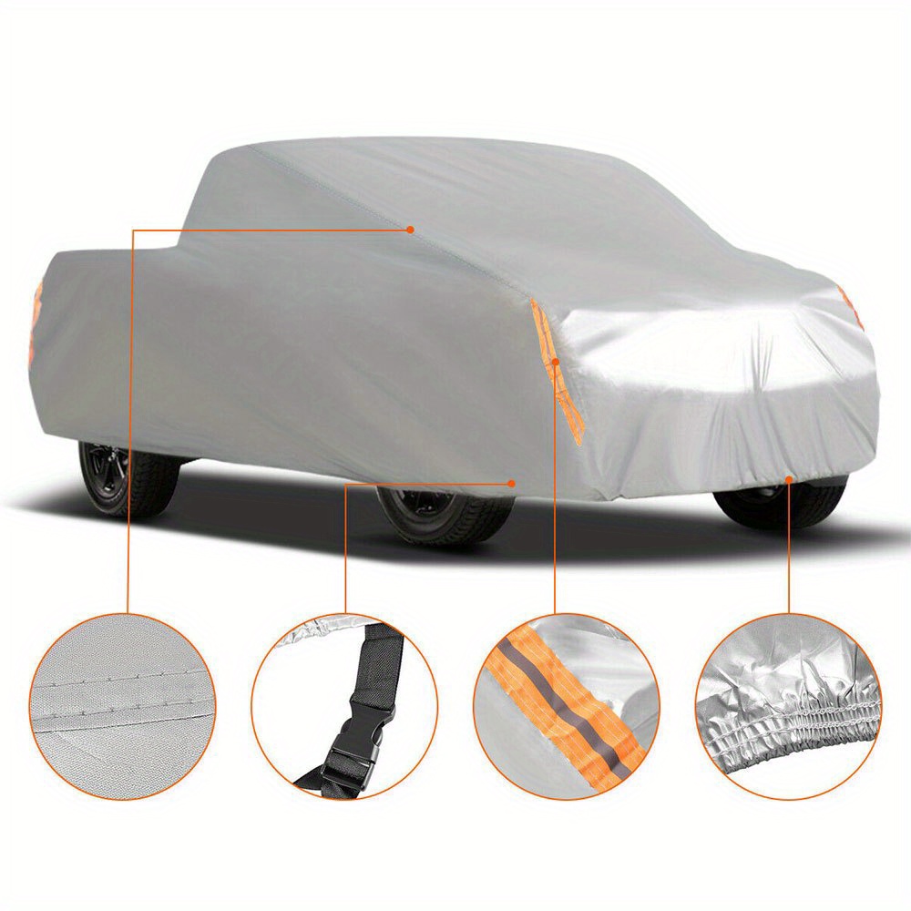 TEMU Cover For Pickup Trucks, Waterproof, Windproof, And Dustproof, Measuring 260 Cm In Length, 80 Cm In Width, And 65 Cm In Height: L6.57, Total Width 4.13