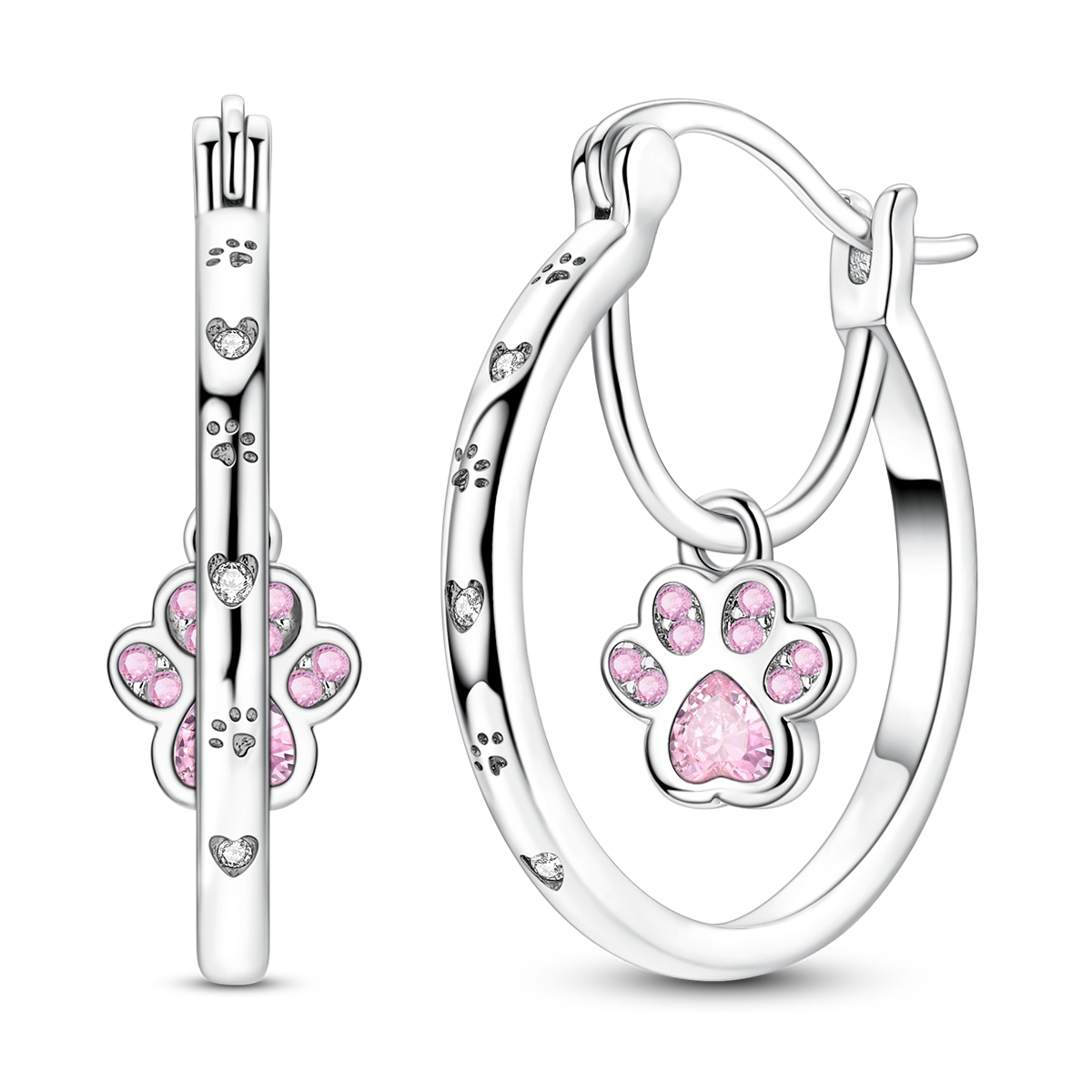 A Pair Of Delicate Earrings With A Silver-plated Copper End
