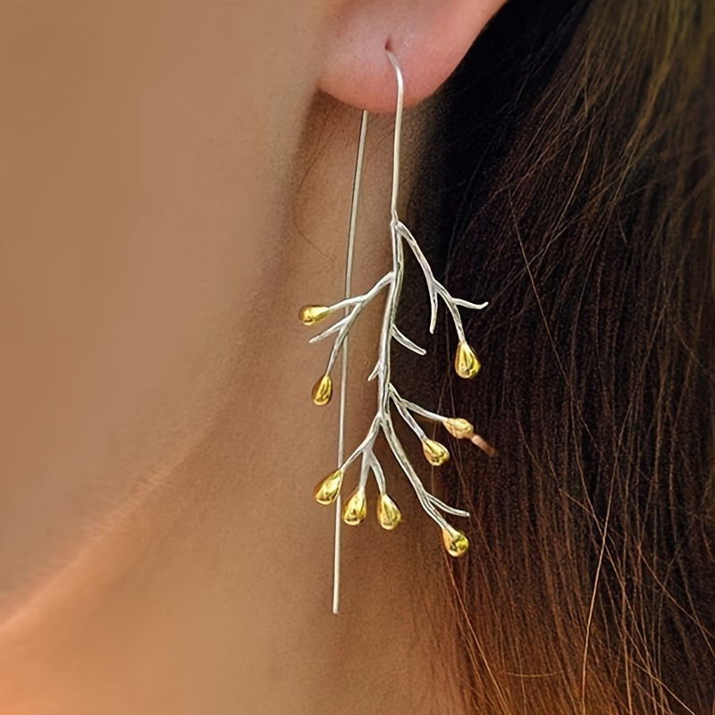 Image of 1 Pair Of Women's Fashion Dangle Earrings, Simple Vintage Bohemian Style Earrings, Daily Casual Party Vacation Personality Accessories For Women